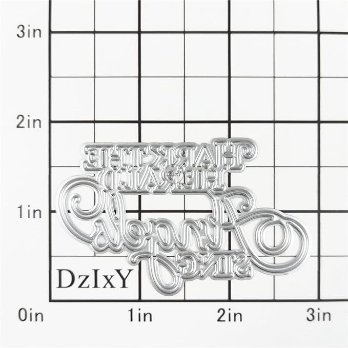 DzIxY Word Hark The Herald Sing Metal Cutting Dies for Card Making Kit Embossing Paper Die Cuts Scrapbook Machine Stencils Storage Pockets Supplies