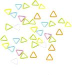 Hilsayum 30PCS Mini Metal Stitch Markers Triangle-Shaped Stitch Markers Multicolor Crochet Markers for Sewing Weaving