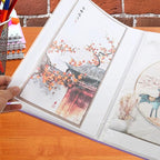 A3 Diamond Pictures Storage Book for Diamond Pictures Kits 30 Pages Diamond Beads Art Painting Portfolio Presentation Storage Book Folder Clear Pockets Pink