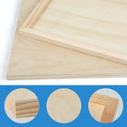 Falling in Art Unfinished Birch Wood Panels Kit for Painting, Wooden Canvas 2 Pack of 12x24’’ Studio 3/4’’ Deep, Cradle Boards for Pouring, Art, Crafts, Burning and More