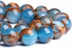 4MM 88PCS Lake Blue Cloisonne Craft Spacer Loose Beads for Jewelry Making DIY Bracelet