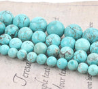 45pcs 8mm Natural Stone Beads Turquoise Beads Crystal Gemstone for Jewelry Making, DIY Bracelet Necklace