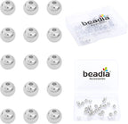 Platinum Plated Round Spacer Beads 6mm 30pcs for Jewelry Making Findings Non Tarnish