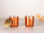 Aroparc Bulk Candle Jars with Lids, 10oz Elegant Candle Container for Candle Making 12 Pack Empty Candle Holder with Metal Lids Tumbler Jar Candle Tins Candle Making Supplies (Rose Gold)