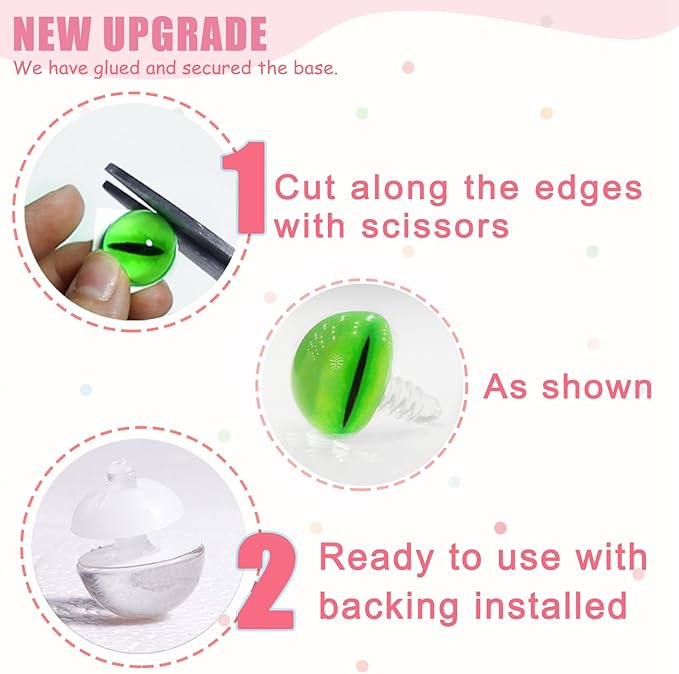 CSCHENGO 8-20mm 253 PCS Amigurum Safety Eyes for Crochet Animals, 3D Glitter Glass Eyes for Crafts Kit with Noses/Glasses/Leather Tags,Doll Crochet DIY Crafts Stuffed Animals Toy Making Supplies