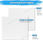54 Pack Canvas with Easel Set 8 x 10 Inch Canvas Boards with Wooden Easels, Paint Brushes Canvas Panel Painting Kit for Acrylic Oil Watercolor Beginners Art Crafts Sip and Paint Party