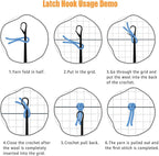 HIYIRUI Latch Hook Kits for Adults DIY Needlework Unfinished Crocheting Rug Kit with Color Preprinted Pattern,Zd275,20.5 X 15 Inch