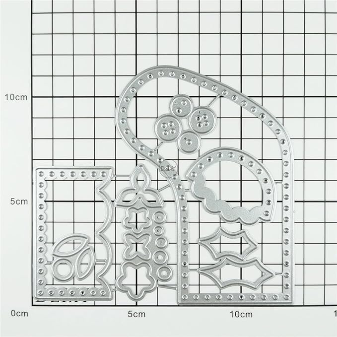 DzIxY Christmas Patchwork Socks Flowers Metal Cutting Dies for Card Making Kit Embossing Paper Die Cuts Set Scrapbook Stencils Supplies Machine Templates