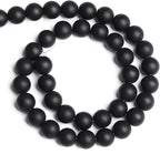 6MM 60PCS Natural Stone Matte Black Agate Loose Beads for Jewelry Making DIY Bracelet Necklace