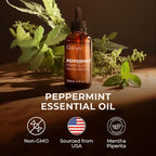 Gya Labs Peppermint Essential Oil - 4 Fl Oz - for Hair, Skin, Diffuser, Aromatherapy & DIY Candle Making Scent