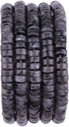 Natural Black Spectrolite Spacer Beads Caps Loose Semi Gemstone for Beading Jewelry Making 6mmx3mm 38cm