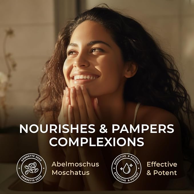 Gya Labs Ambrette Seed Essential Oil - 0.34 Fl Oz - for Hair, Skin, Diffuser, Aromatherapy & DIY Candle Making Scent