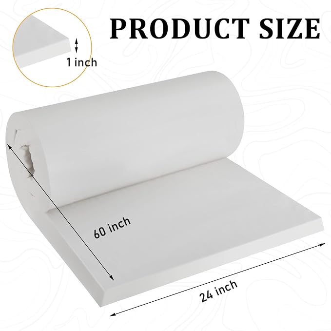 Amylove 2 Pcs Ceramic Fiber Insulation Blanket 60 x 24 x 1 Inch High Density Heat 2600f High Temperature Insulation for Stoves, Kilns, Forges, Fire Bricks, Boilers, Pizza Ovens