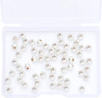 Silver Plated Round Spacer Beads 5mm 60pcs for Jewelry Making Findings Non Tarnish