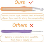 10 mm Crochet Hook, Ergonomic Handle for Arthritic Hands, Extra Long  Knitting Needles for Beginners and Crocheting Yarn (10 mm)