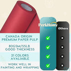 SMART&CASUAL 15" x 450" (37.5') Kraft Paper Roll for Art Craft Supplies Gift Wrapping Moving Packing Kids Painting Drawing Paint Easel Poster Chart Paper (Red, 15" W x 450" L (37.5'))