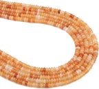 Natural Red Aventurine Spacer Beads Caps Rondelle Disk Loose Beads for Beading Jewelry Making 4mmx2mm 38cm