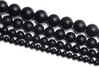 NCB Black Matte Onyx Beads 100pcs 10mm Round Gemstone Beads Spacer Charm Beads Natural Stone Loose Beads for Bracelet Necklace Jewelry Making 4mm 6mm 8mm 10mm (Matte Black Onyx, 10mm 100Beads)