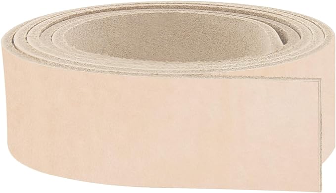 ELW Leather Strap, 10-11 Oz, 0.75 inch Wide x 72", Cowhide Veg Tan Leather Belt Blank, Leather Strips, Leather Crafting,Tooling Leather, Tan Leather Straps for Crafts, Belt Making Leather