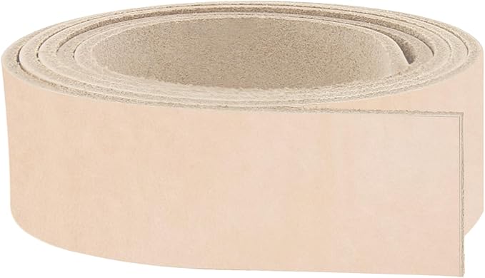 ELW Leather Blank Belt | 10-11 Oz. (4-4.4mm) Thickness | Size: 1-1/4"x84" (3.175x213cm) Cowhide Vegetable Tanned | Full Grain Strip, Strap | Ideal for DIY Belts, Tooling, Crafting & Stamping
