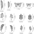 Flowers Leaf Background Clear Stamps with Sentiments, Dandelion Flowers Leaves Butterfly Clear Rubber Stamp for Holiday Card Making Decoration and DIY Scrapbooking Album DIY Crafts