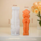 Silicone Flower Cylinder Mold - Rose Silicone Resin Casting Molds for Candle & Resin & Soap Craft Supplies