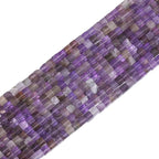 Natural Amethyst Square Stone Beads 4x4mm 85pcs Cube Loose Semi Gemstone Beads for Jewelry Making Design