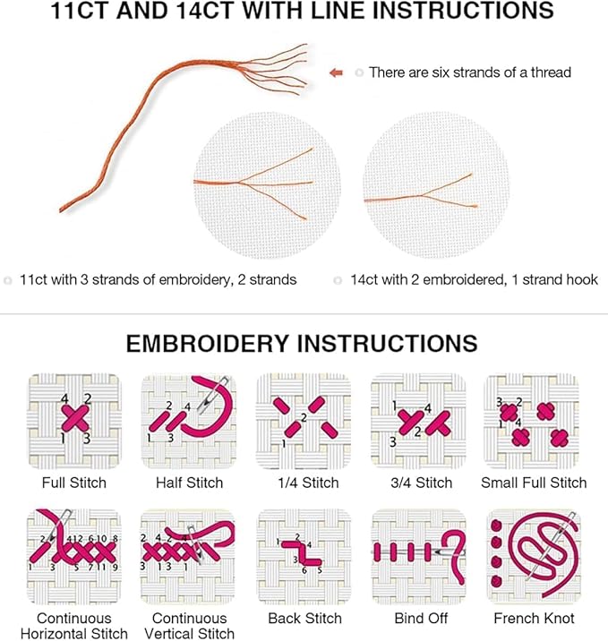 Lzyueyuan Book Flower Stamped Cross Stitch Kits for Adults Beginner, Moon Cross Stitch Ornament Kits Counted Embroidery Needlepoint Kits Home Decor 11.8X15.7inch