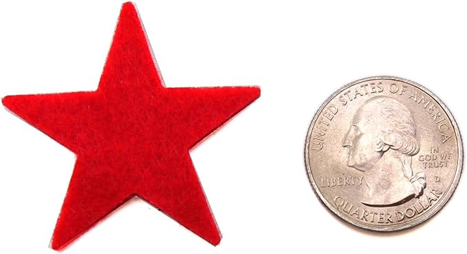 Playfully Ever After 1.5 Inch Felt Star Stickers (Red, White, and Blue Set)