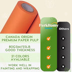 SMART&CASUAL 15" x 450" (37.5') Kraft Paper Roll for Art Craft Supplies Gift Wrapping Moving Packing Kids Painting Drawing Paint Easel Poster Chart Paper (OrangeRed, 15" W x 450" L (37.5'))