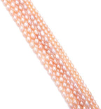 Natural Pearl Beads Rice 6-7mm Pink Freshwater Cultured Loose Gemstone Beads for DIY Jewelry Making 13.8''/Strand