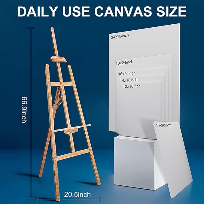 Stretched Canvases for Painting 30x30 Inch 2-Pack, 12.3 oz Triple Primed Acid-Free 100% Cotton Blank Canvas, Art Canvases for Oil Paint Acrylics Pouring & Wet Art Media, Pour Painting