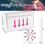 100 White Odorless Taper Candles - Handheld with Drip Protection, 5 Inches - Church & Sabbath Religious Candles