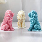 Lion Mold Lookout Silicone Resin Mold for Animal Candle Cake Clay Making Craft Supplies 3D