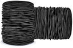 Stretchy String for Bracelets, 2 Rolls 1 mm Sturdy Elastic String Elastic Cord for Jewelry Making, Necklaces, Beading (Black)