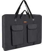 Hard Side Art Portfolio Case 24 X 36, Heavy Duty Art Carrying Bag With Metal Rigid Frame,Sturdy Fabric For Artwork,Photography,Canvas,Boards,Screen Monitors (Black)