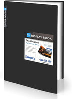 Sooez Art Portfolios 11"x17", Large Portfolio Folder with 30 Pockets & Black Inner Sheets, Display 60 Pages, 11 x 17 Presentation Book