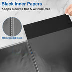 Sooez Art Portfolios 11"x17", Large Portfolio Folder with 30 Pockets & Black Inner Sheets, Display 60 Pages, 11 x 17 Presentation Book