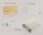 100pcs Candle Wicks Kit Pre-Waxed and Pre-Tabbed Cotton Wicks for Candle Making,Wick Stickers, Wick Centering Device - Great for Soy, Beeswax, and Paraffin Candles