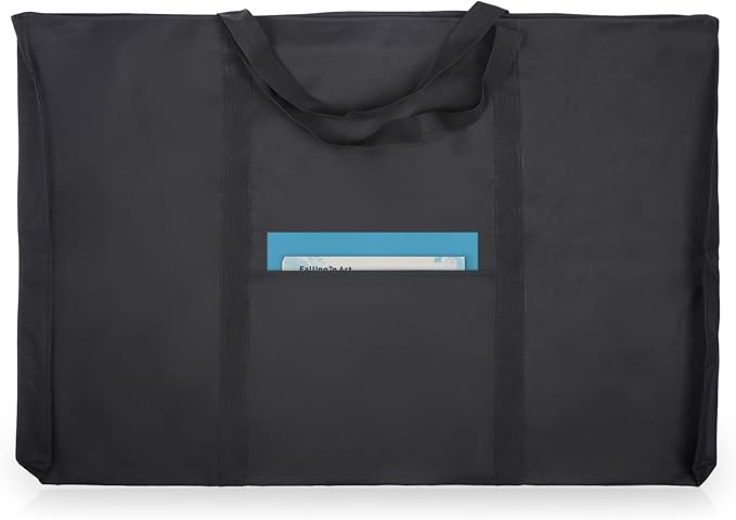 JJRING Dacron Light Weight Art Portfolio Tote Bag, 25'' x 37'' for 24'' x36'' Black Carrying Storage Case For Poster, Sketching, and Drawing