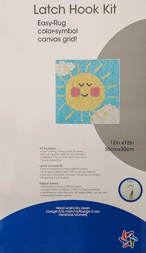 Latch Hook Kits Rug Parrot Crochet Yarn Cushion Colour Pre-Printed Canvas Cover Rug Needlework DIY Hook and Latch Kit Christmas Home Decoration 30x30cm/12 X12inch