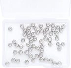 Platinum Plated Round Spacer Beads 5mm 60pcs for Jewelry Making Findings Non Tarnish