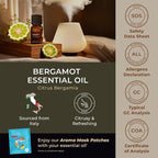 Gya Labs Bergamot Essential Oil - 0.34 Fl Oz - for Hair, Skin, Diffuser, Aromatherapy & DIY Candle Making Scent