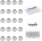 Platinum Plated Round Spacer Beads 2.5mm 500pcs for Jewelry Making Findings Non Tarnish