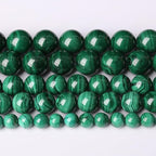 19pcs 10mm Natural Green Malachite Beads AAA Gemstone Round Loose Beads for Jewelry Making DIY Bracelets Necklaces Crystal Energy Healing Stone Beads 7.5" (Natural Malachite, 10mm)