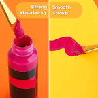 Soucolor 24Pcs Acrylic Paint Brushes Set, Halloween Arts and Crafts for Adults Kids, Round Pointed Tip Artist Paintbrushes for Acrylic Painting Oil Watercolor Canvas Boards Easter Eggs Rock Art