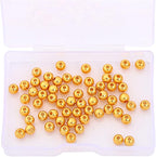 18K Gold Plated Round Spacer Beads 5mm 60pcs for Jewelry Making Findings Non Tarnish
