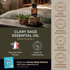 Gya Labs Clary Sage Essential Oil - 0.34 Fl Oz - for Hair, Skin, Diffuser, Aromatherapy & DIY Candle Making Scent