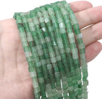 Natural Green Aventurine Square Stone Beads 4x4mm 85pcs Cube Loose Semi Gemstone Beads for Jewelry Making Design