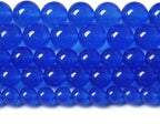6MM 60PCS Deep Blue Chalcedony Natural Stone Loose Beads for Jewelry Making DIY Bracelet